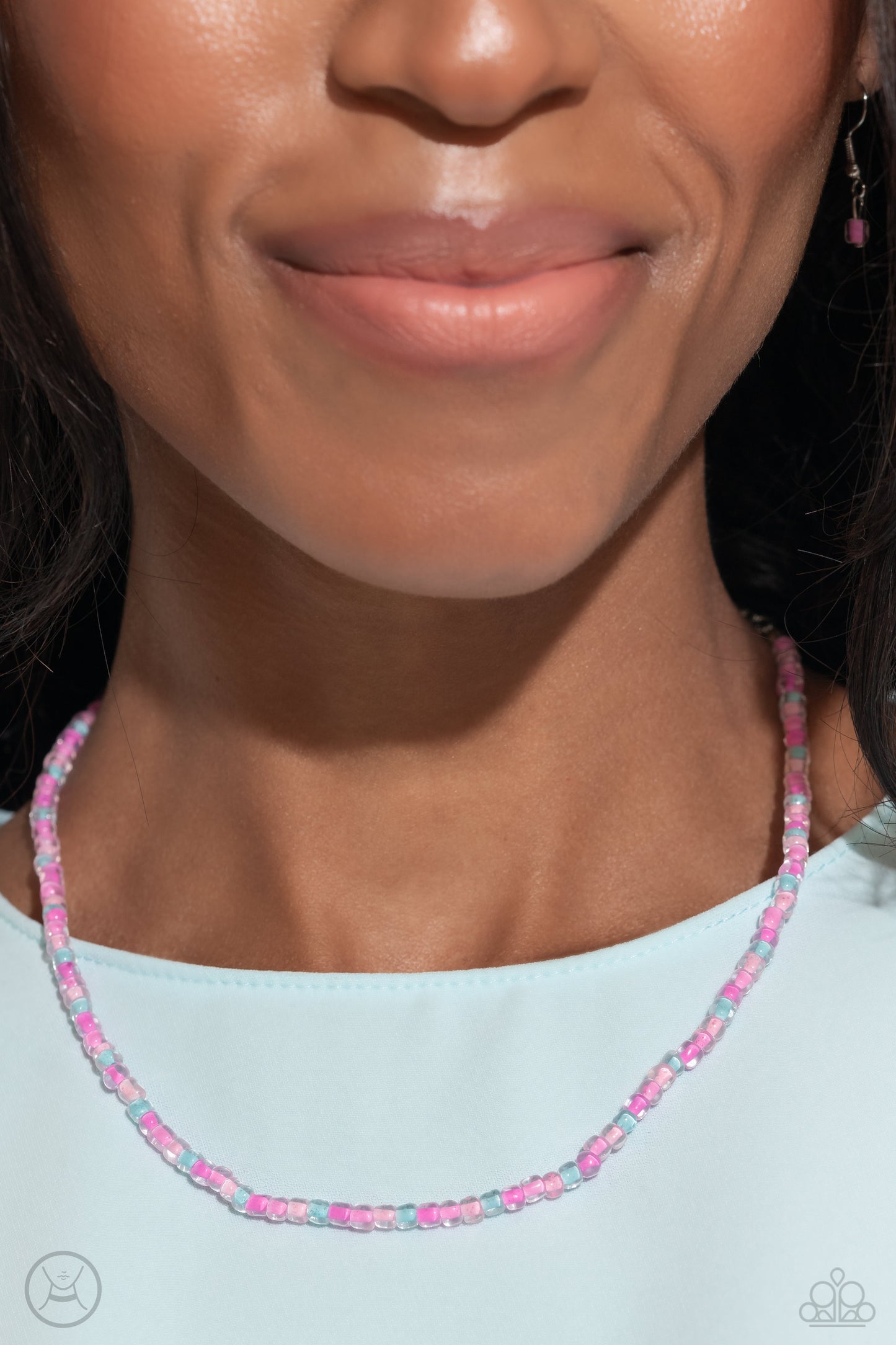 Paparazzi Necklaces - Colorfully GLASSY - Pink