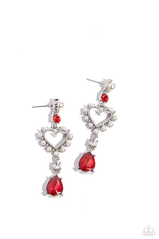 Paparazzi Earrings - Lovers Lure - Red