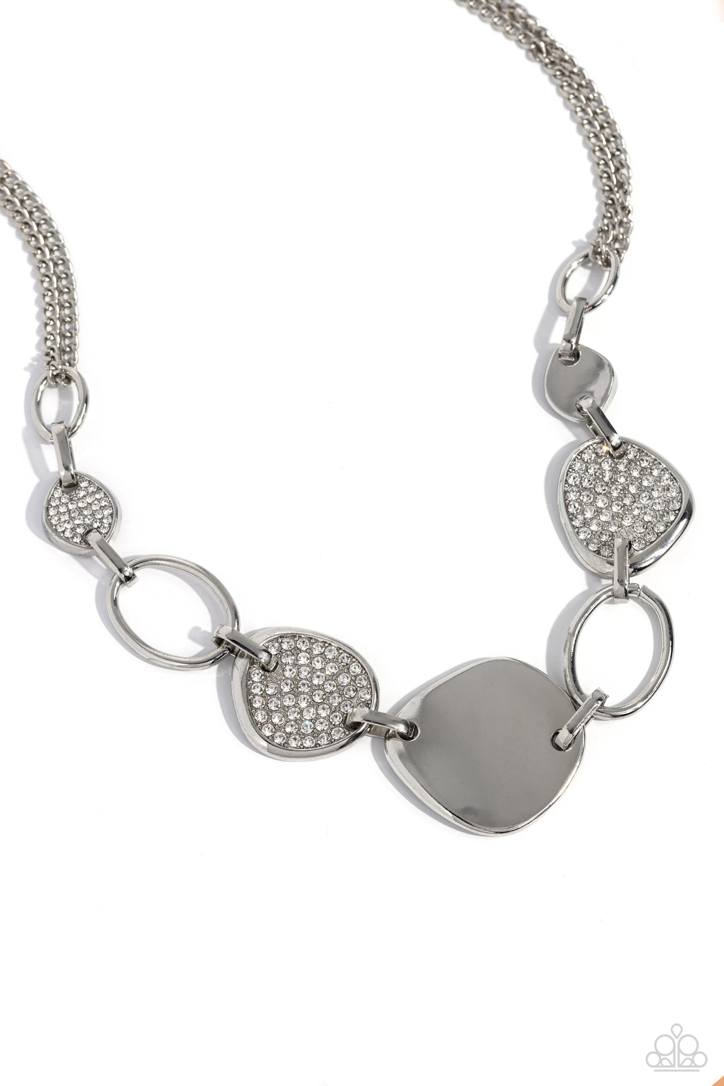 Paparazzi Necklaces - Asymmetrical Attention - White