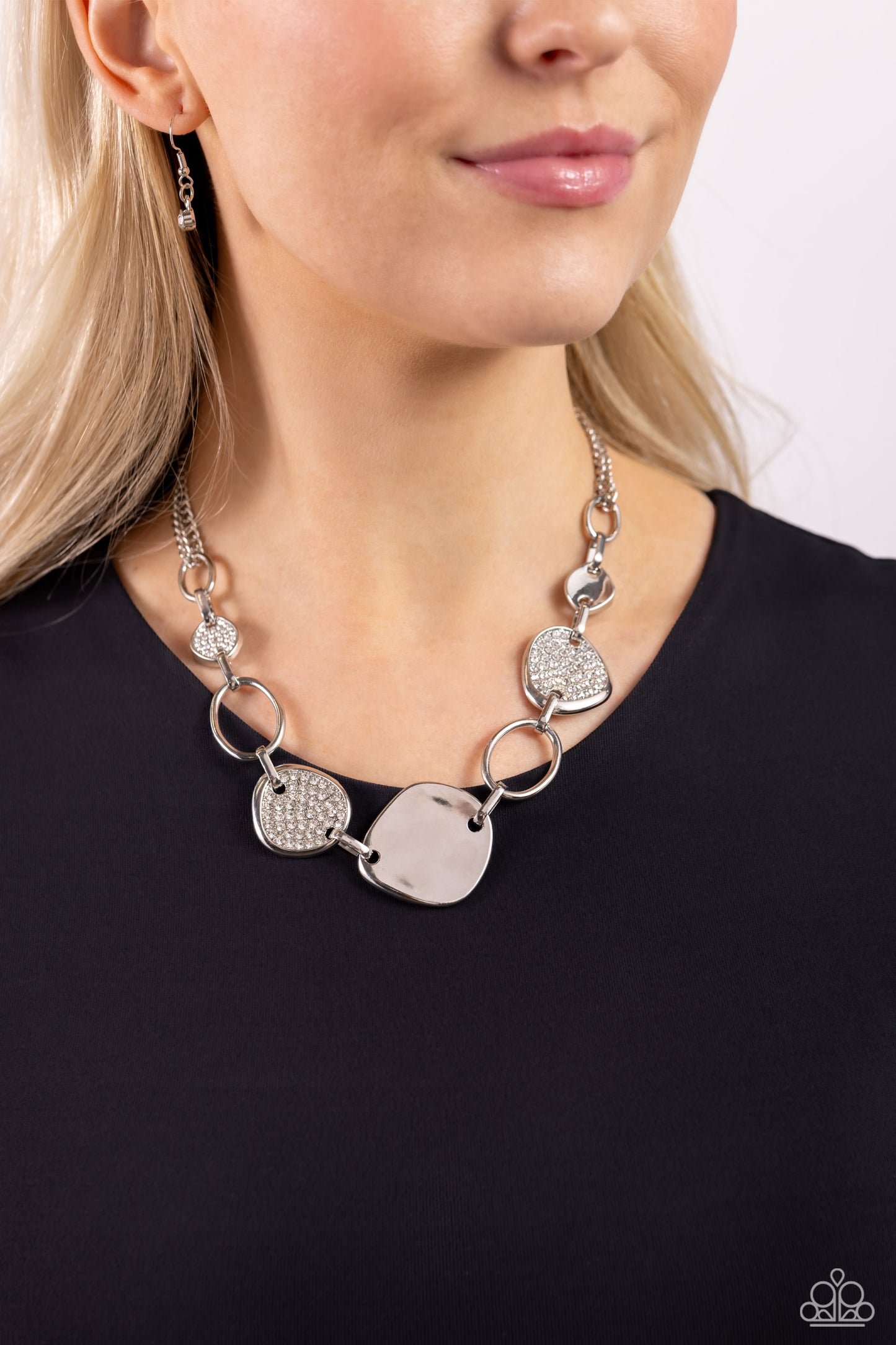 Paparazzi Necklaces - Asymmetrical Attention - White