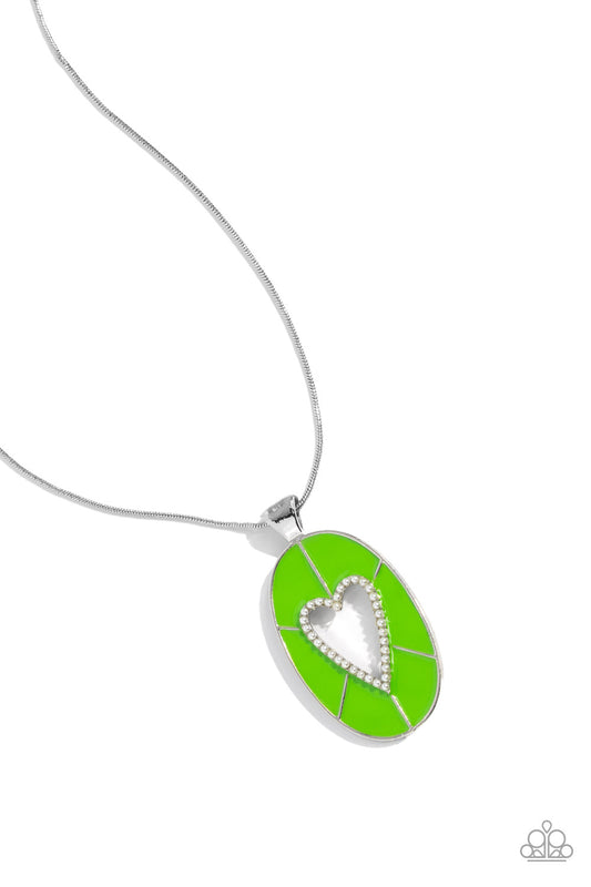 Paparazzi Necklaces - Airy Affection - Green