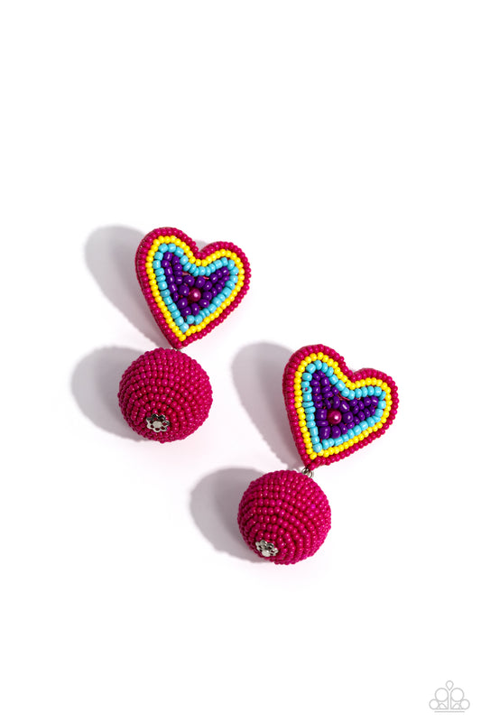 Paparazzi Earrings - Spherical Sweethearts - Multi