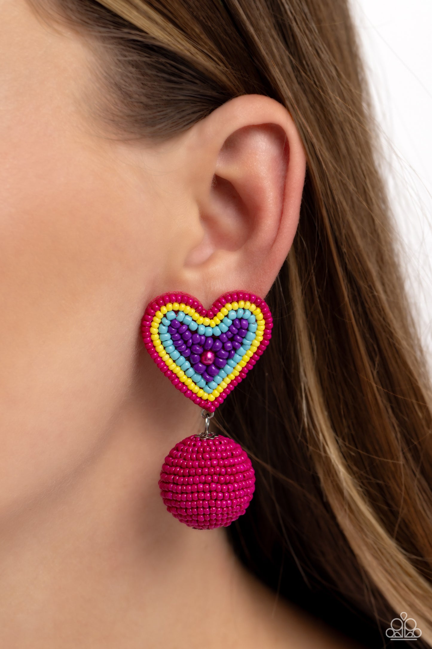 Paparazzi Earrings - Spherical Sweethearts - Multi