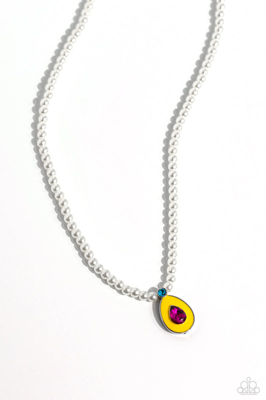 Paparazzi Necklaces - PEARL-demonium - Yellow
