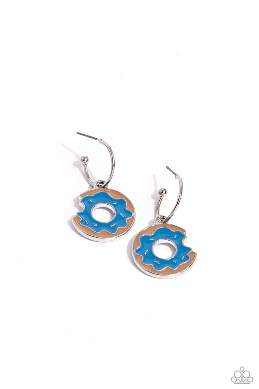 Paparazzi Earrings - Donut Delivery - Blue