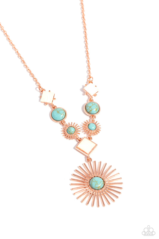 Paparazzi Necklaces - Sunburst Style - Copper