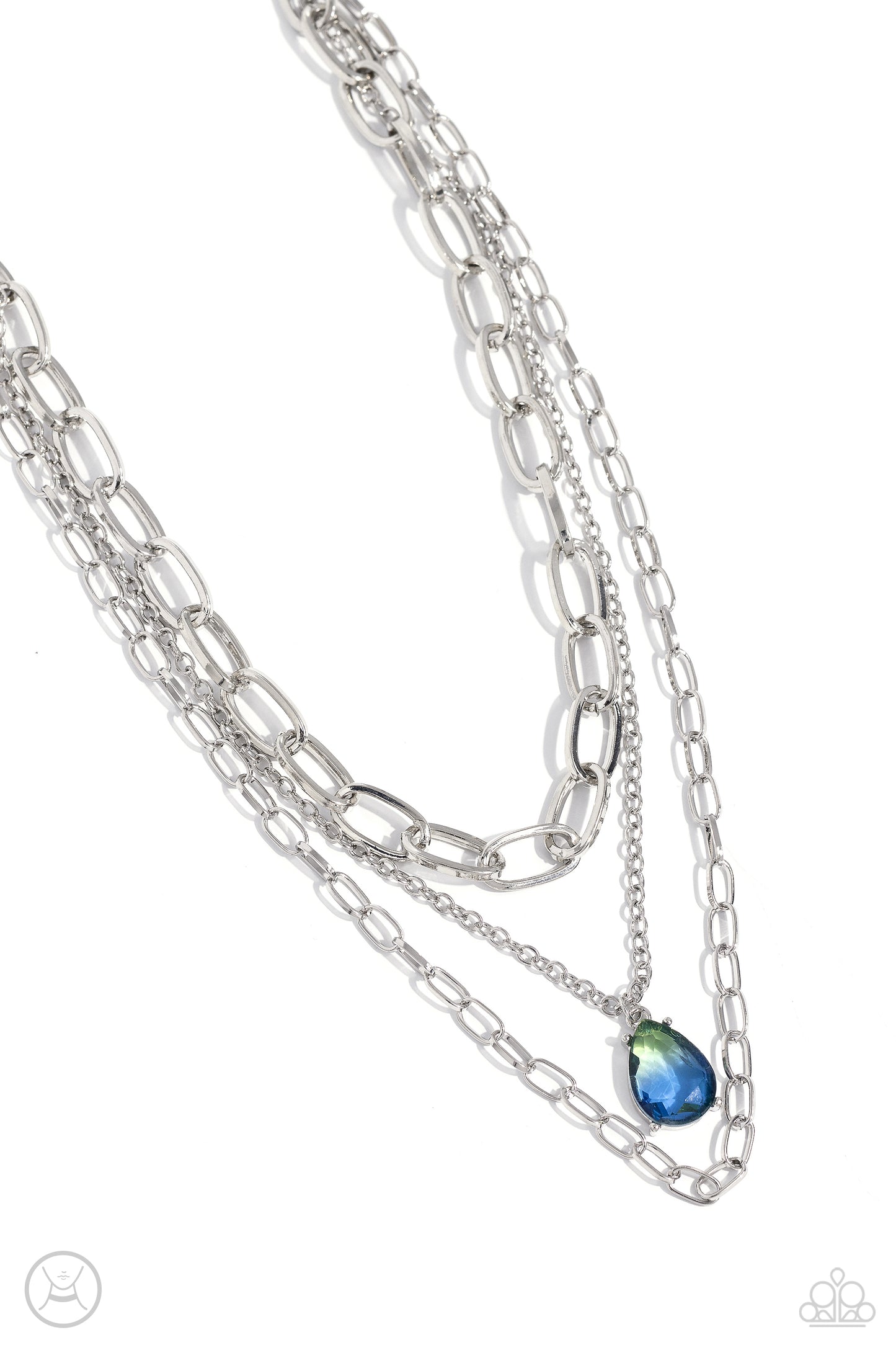 Paparazzi Necklaces - Teardrop Tiers - Green