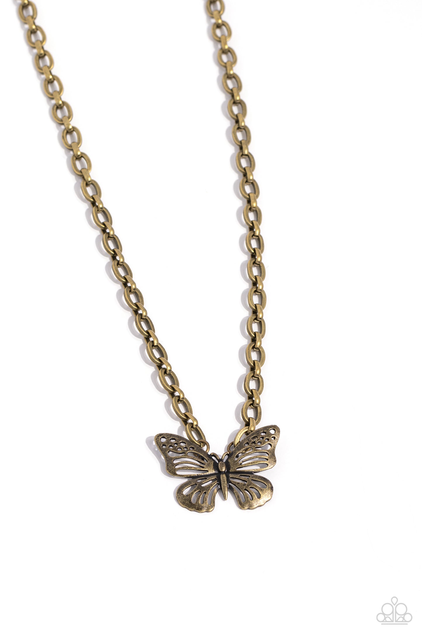 Paparazzi Necklaces - Midair Monochromatic - Brass