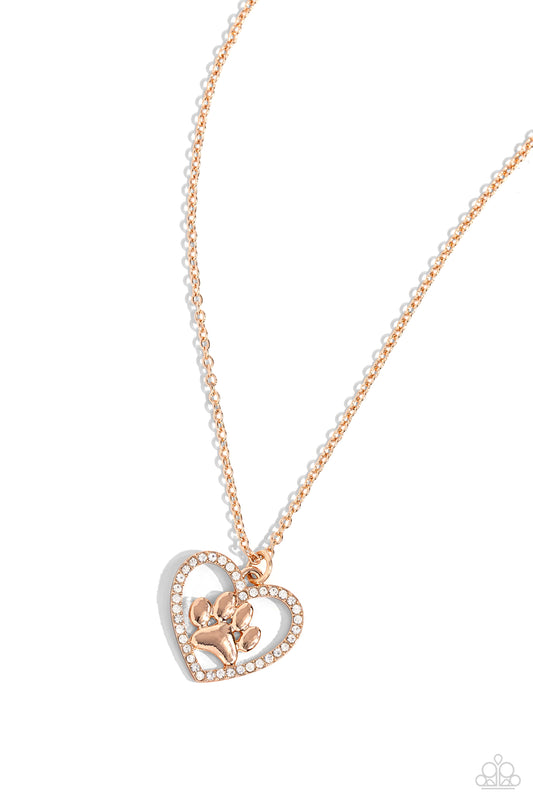 Paparazzi Necklaces - PET in Motion - Rose Gold