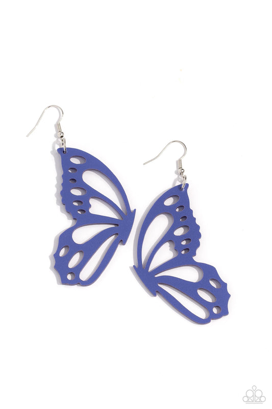 Paparazzi Earrings - WING of the World - Blue