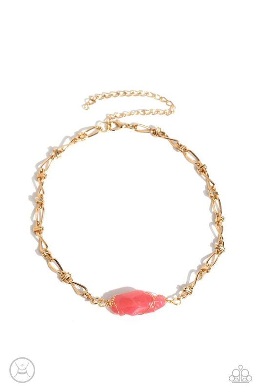 Paparazzi Necklaces - Cavern Class - Pink