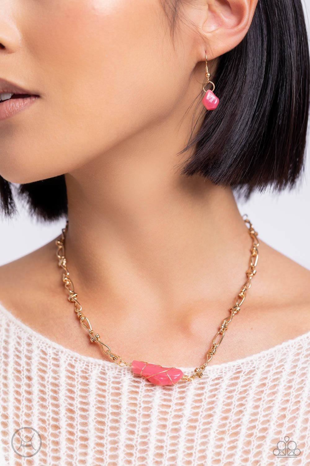 Paparazzi Necklaces - Cavern Class - Pink