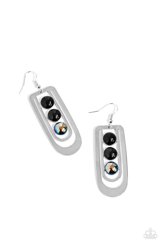 Paparazzi Earrings - Layered Lure - Black