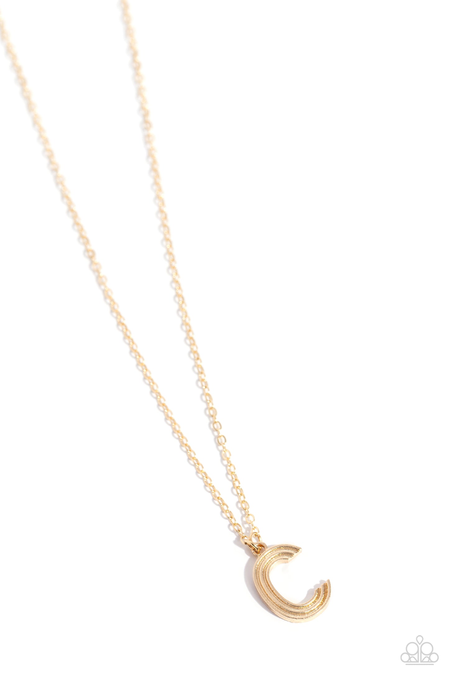 Paparazzi Necklaces - Leave Your Initials - Gold - C