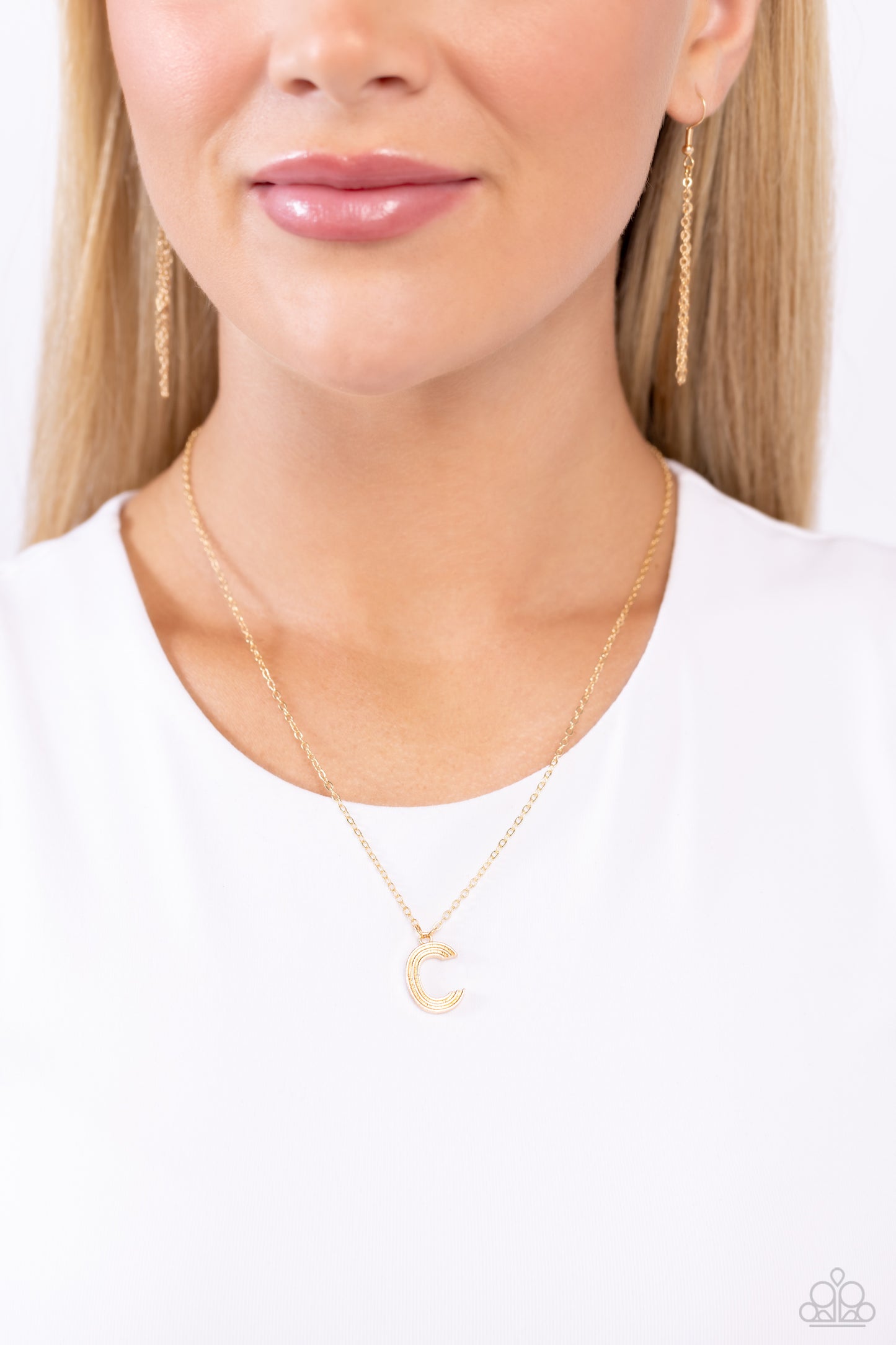 Paparazzi Necklaces - Leave Your Initials - Gold - C