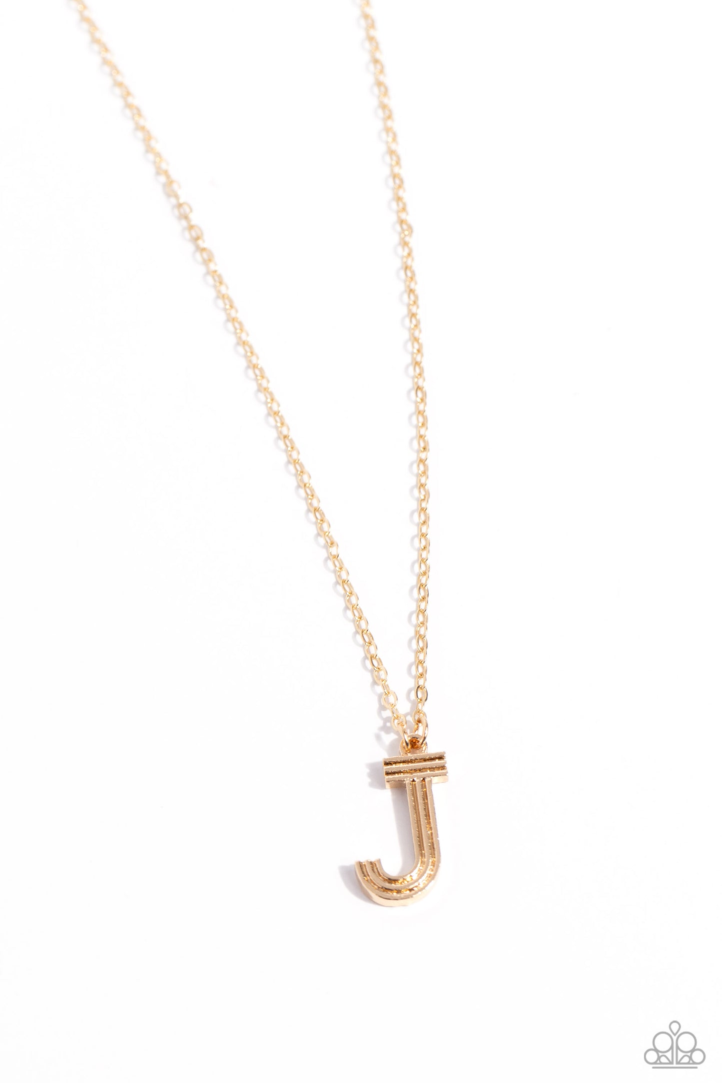 Paparazzi Necklaces - Leave Your Initials - Gold - J