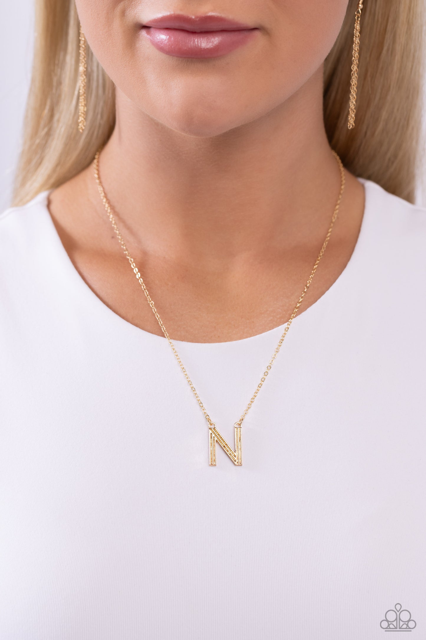 Paparazzi Necklaces - Leave Your Initials - Gold - N