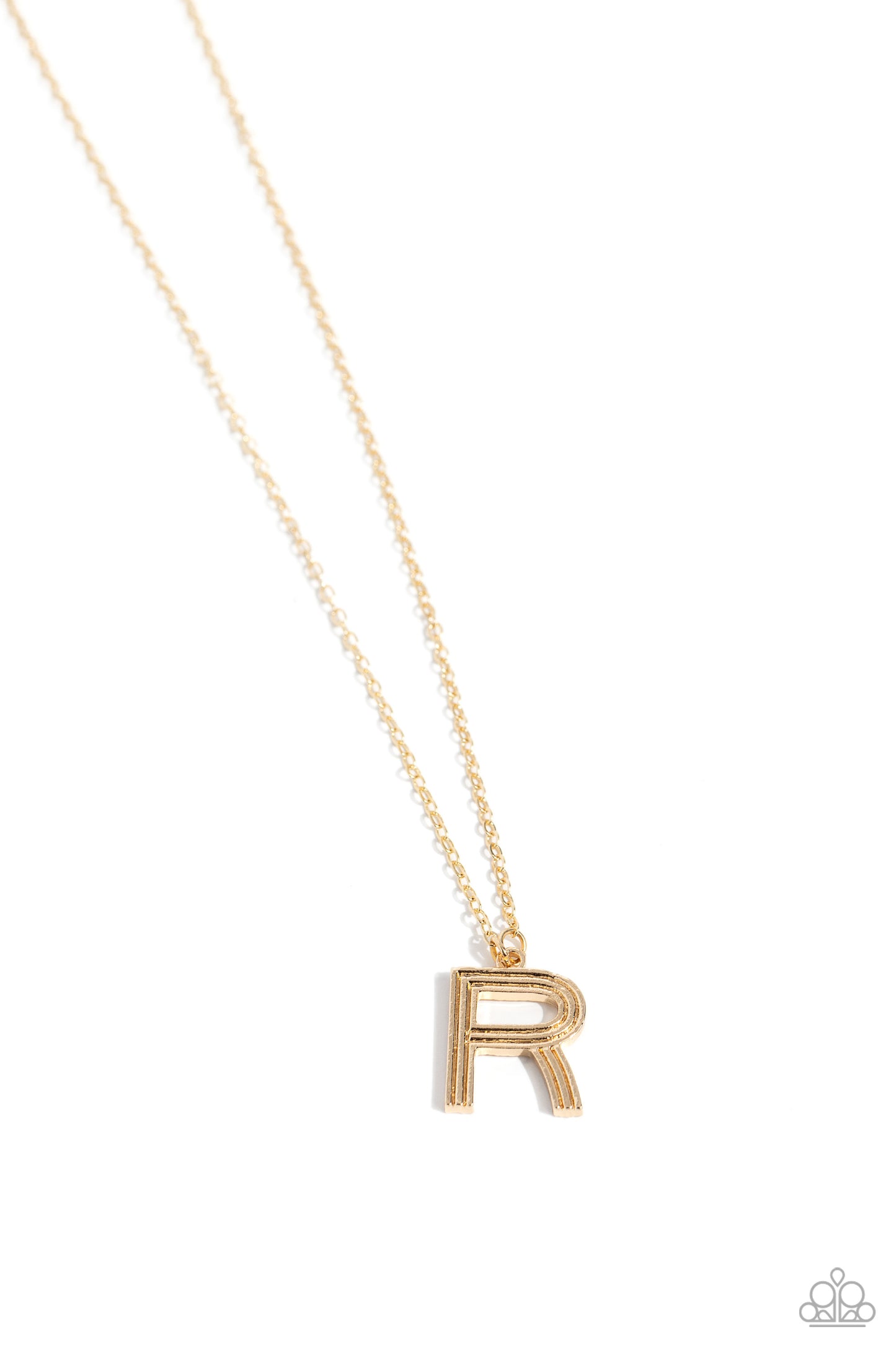 Paparazzi Necklaces - Leave Your Initials - Gold - R