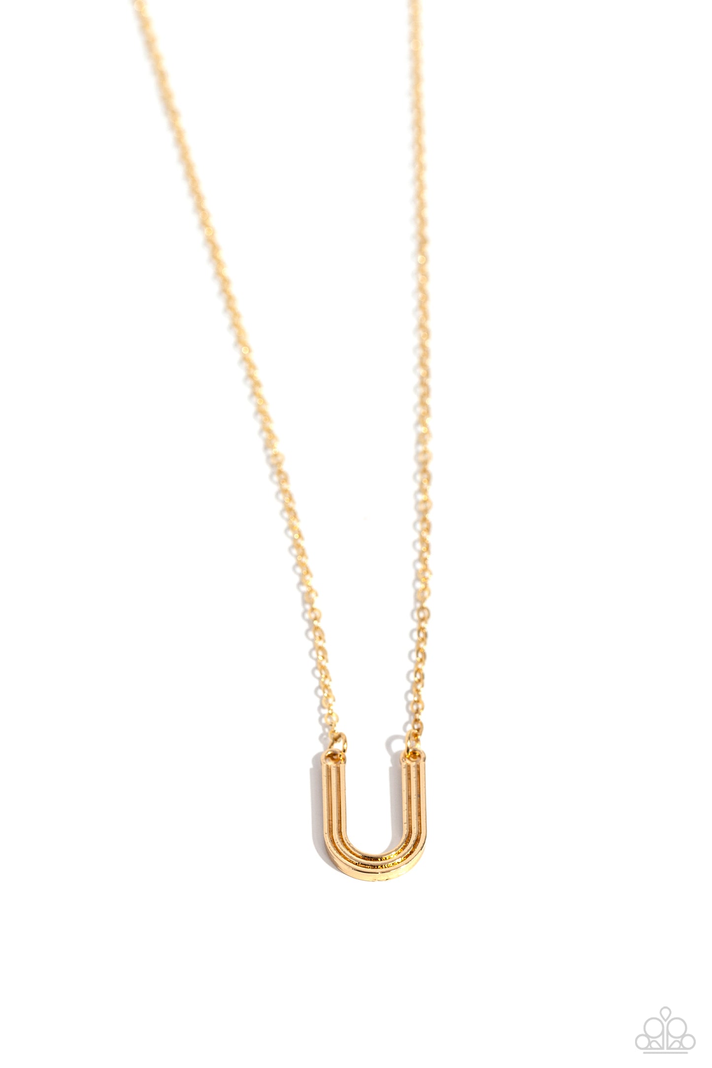 Paparazzi Necklaces - Leave Your Initials - Gold - U