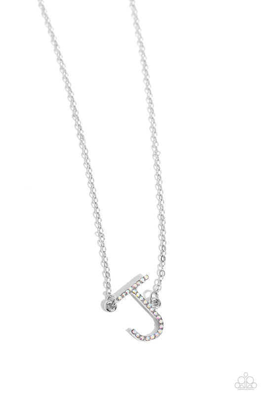 Paparazzi Necklaces - INITIALLY Yours - J - Multi