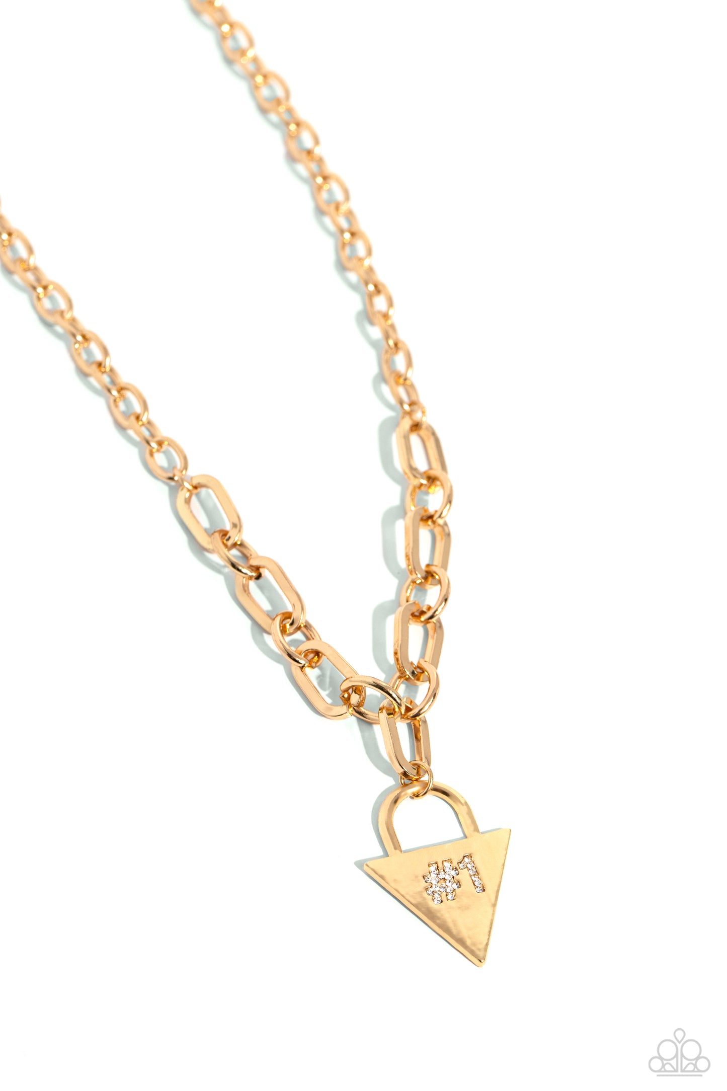 Paparazzi Necklaces - Your Number One Follower - Gold