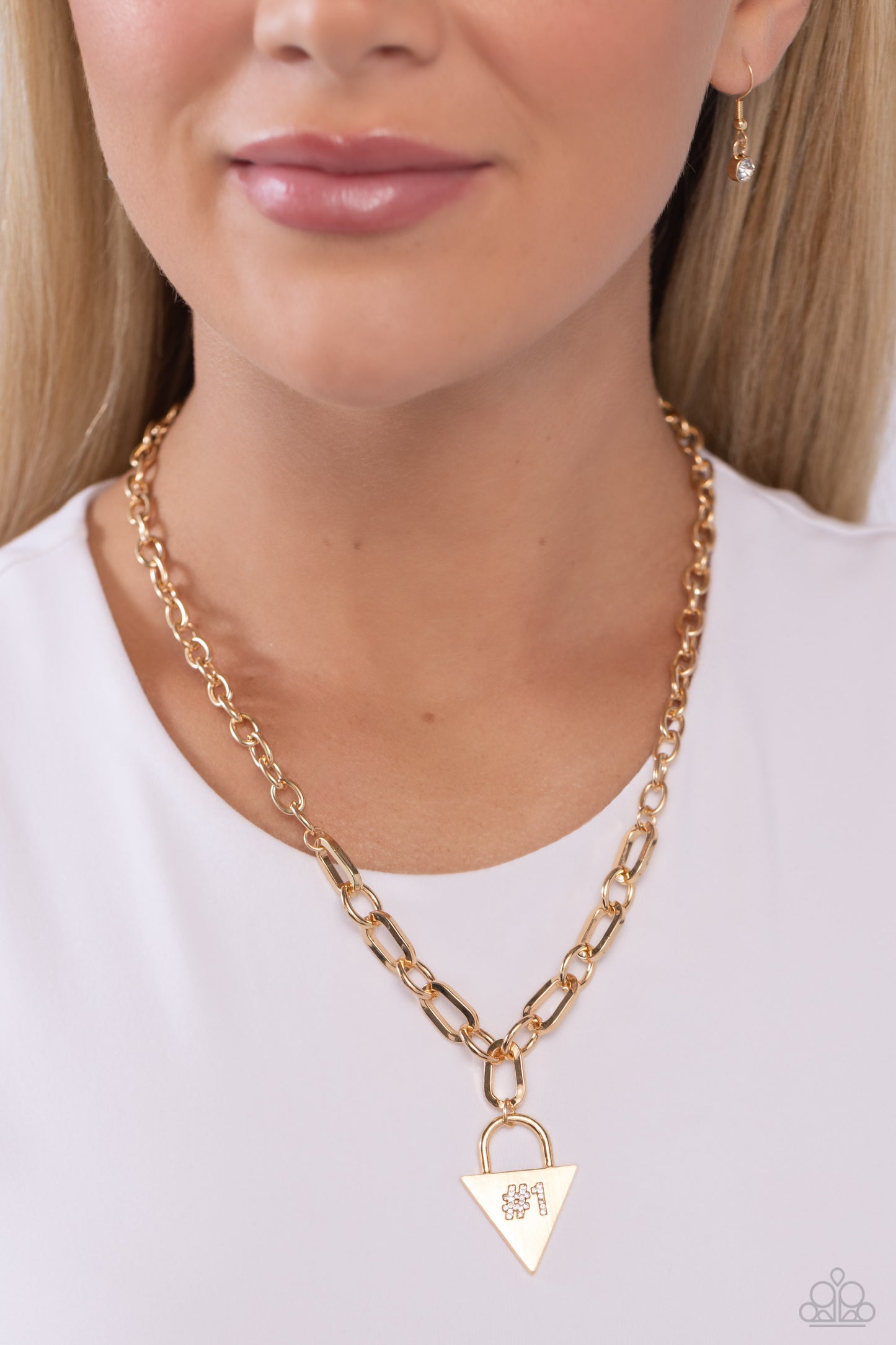 Paparazzi Necklaces - Your Number One Follower - Gold