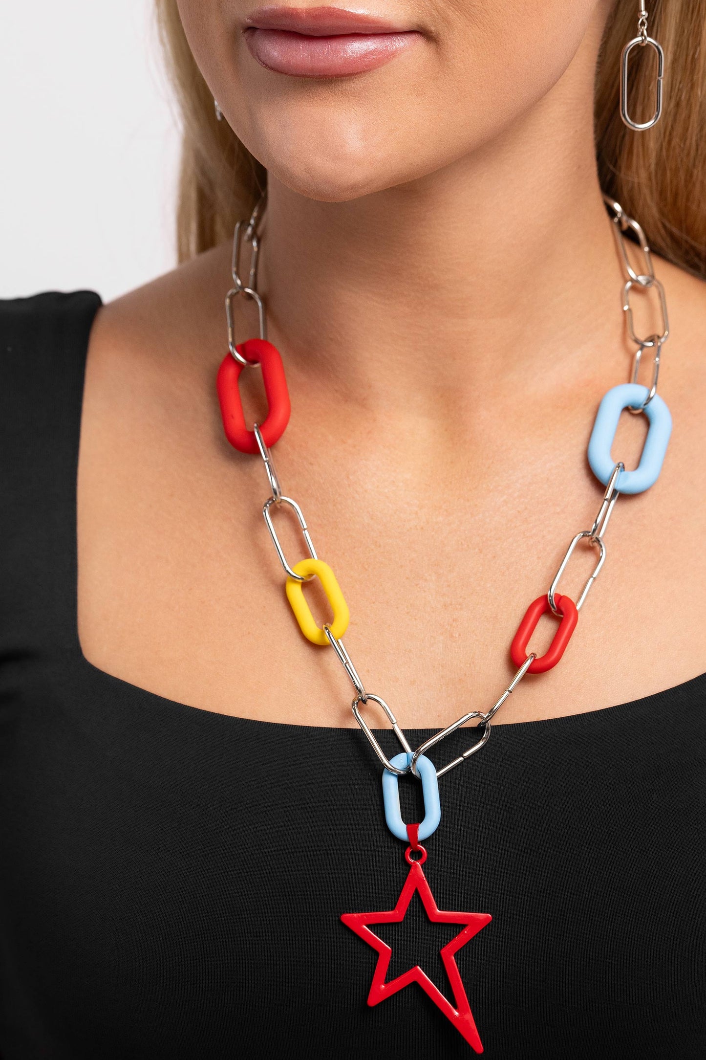 Paparazzi Necklaces - Stargazing Show - Red