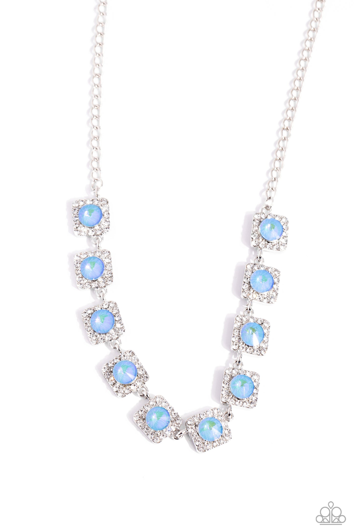 Paparazzi Necklaces - Jump SQUARE - Blue