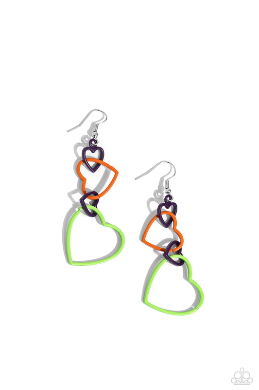 Paparazzi Earrings - Cascading Crush - Multi