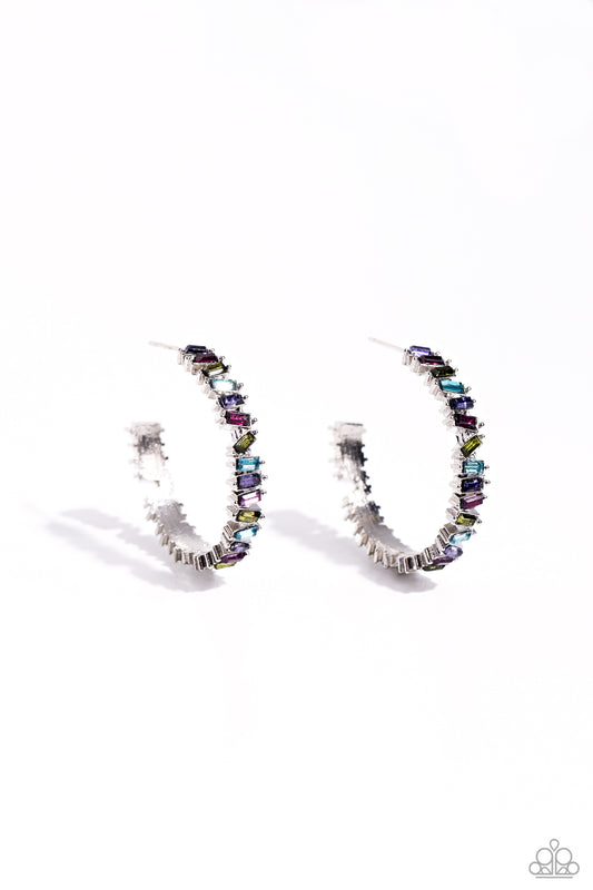 Paparazzi Earrings - Effortless Emeralds - Multi