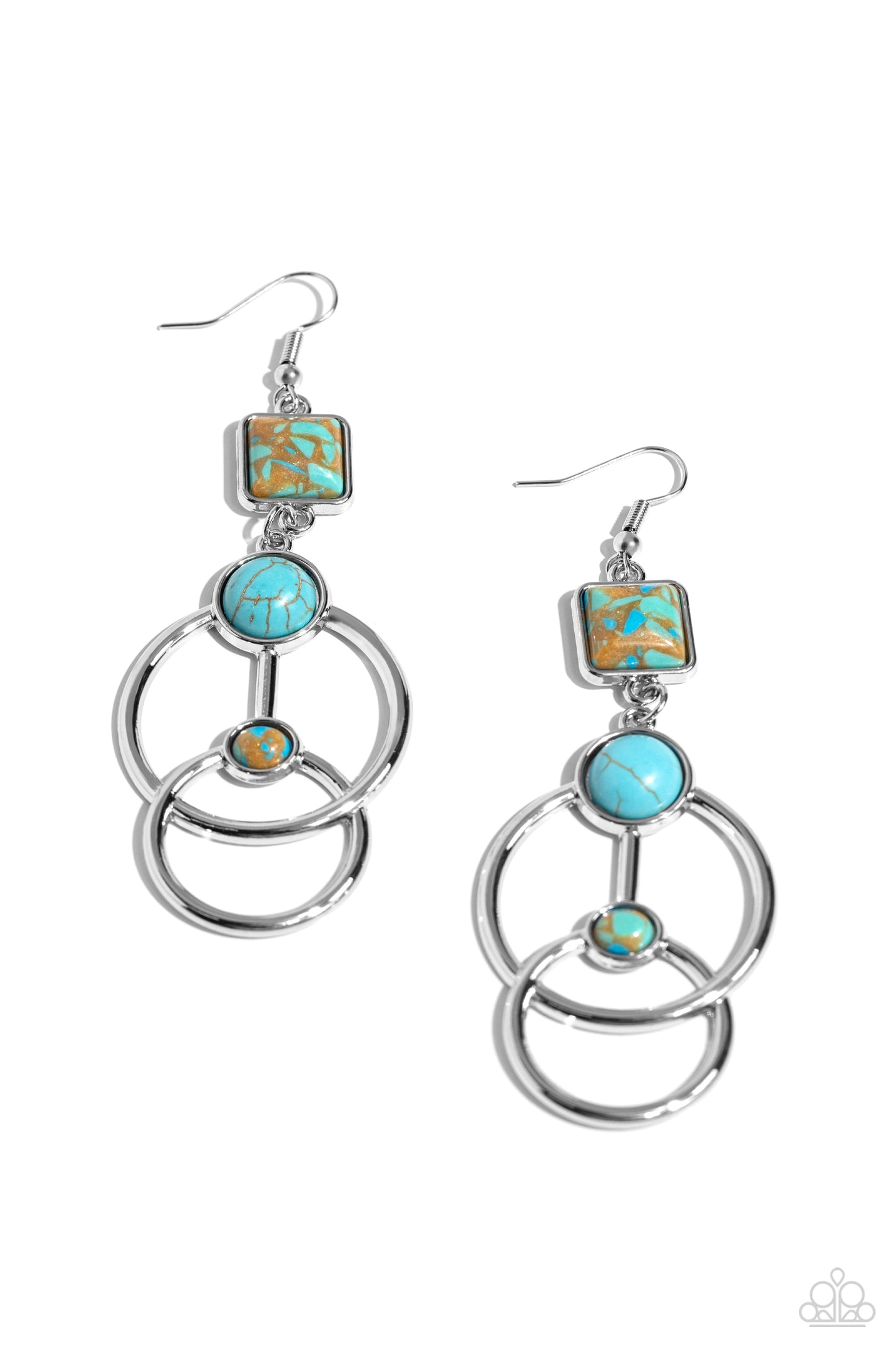 Paparazzi Earrings - Interlocked Influence - Brown
