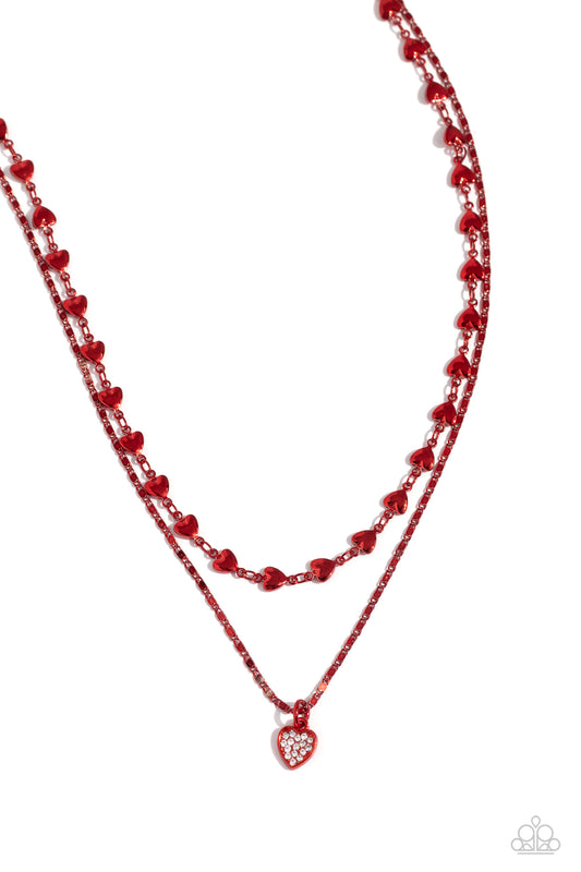 Paparazzi Necklaces - Cupid Combo - Red