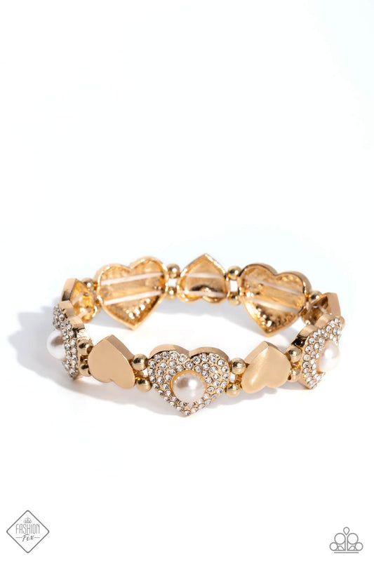 Paparazzi Bracelets - Heartfelt Heirloom - Gold - Fashion Fix