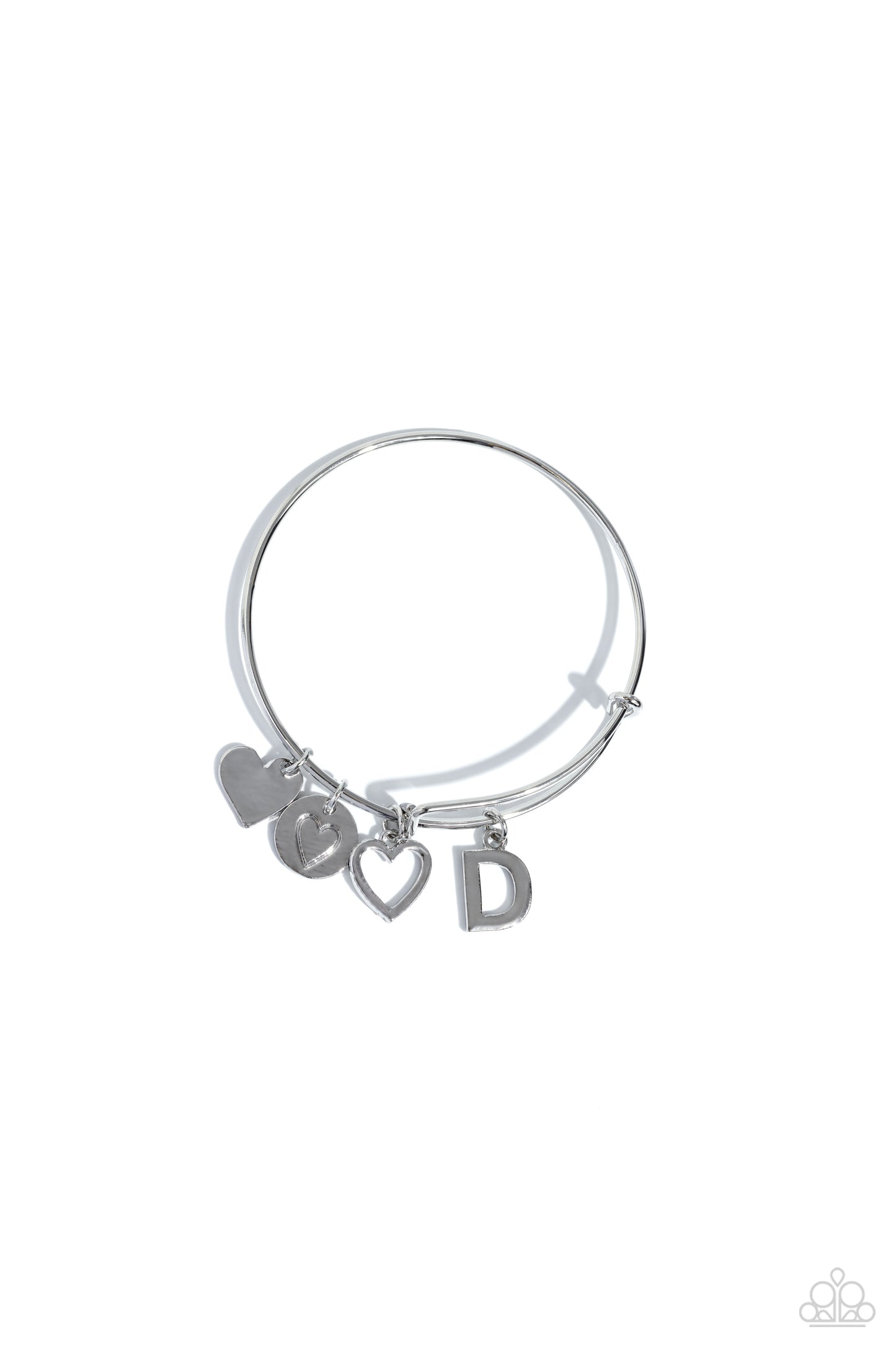 Paparazzi Bracelets - Making It INITIAL - Silver - D