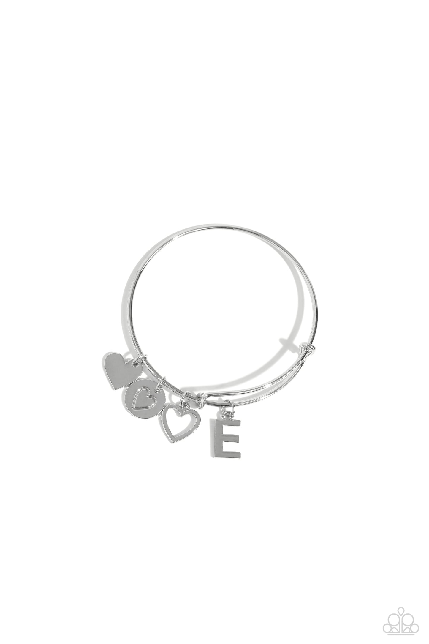 Paparazzi Bracelets - Making It INITIAL - Silver - E