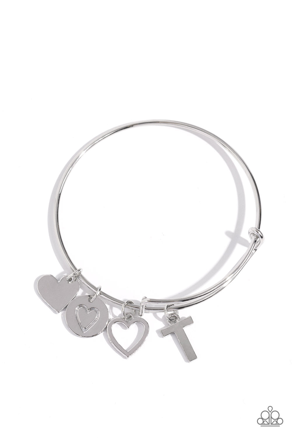 Paparazzi Bracelets - Making It INITIAL - Silver - T