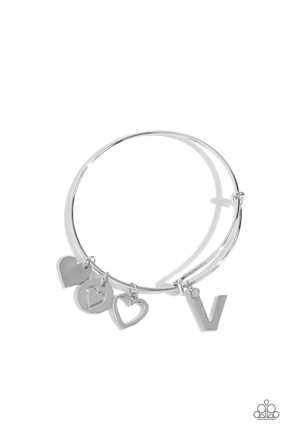 Paparazzi Bracelets - Making It INITIAL - Silver - V