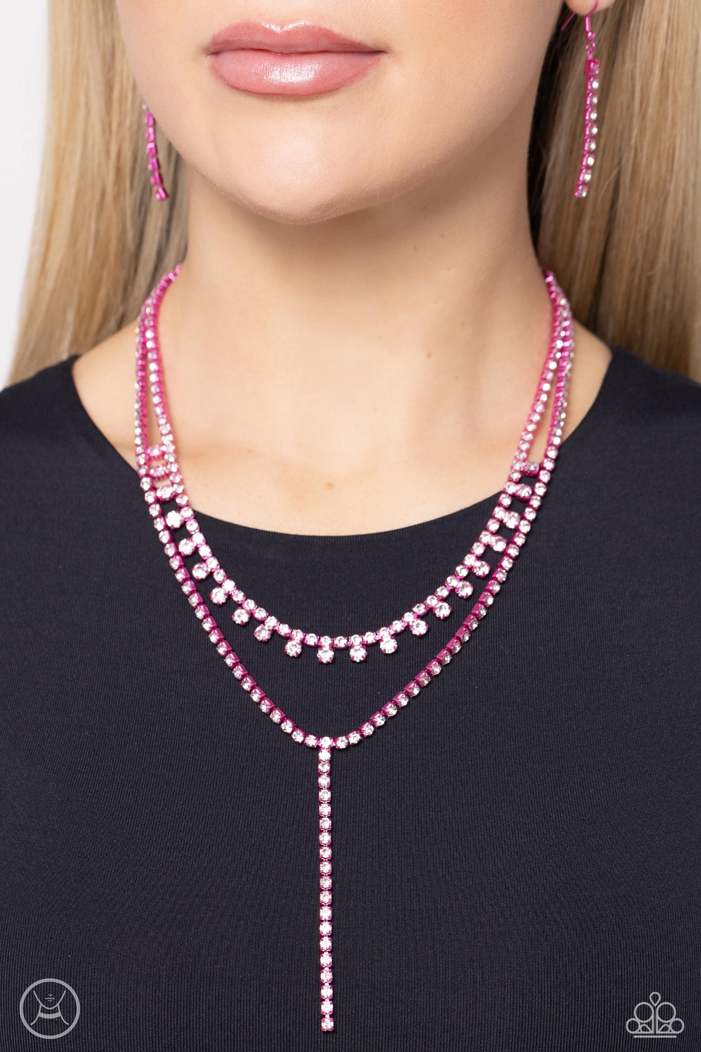Paparazzi Necklaces - Champagne Night - Pink