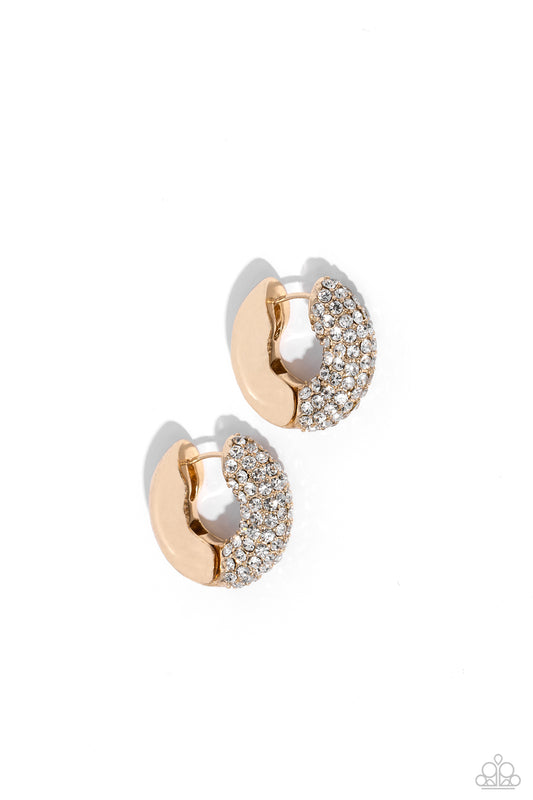 Paparazzi Earrings - Combustible Confidence - Gold