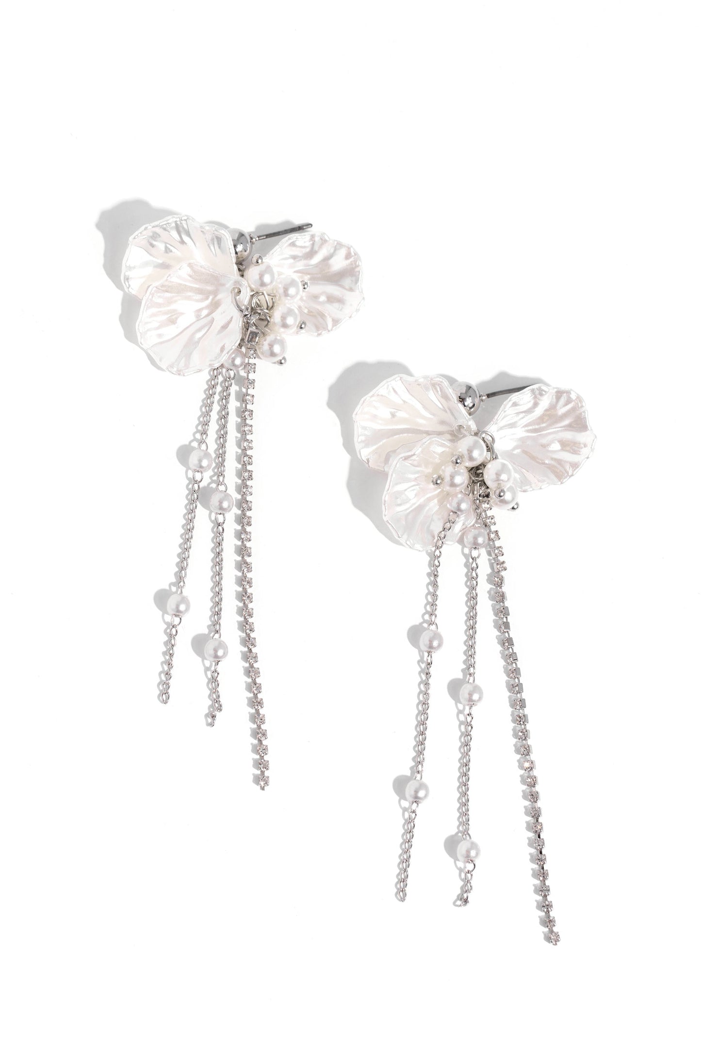 Paparazzi Earrings - Graceful Gesture - White