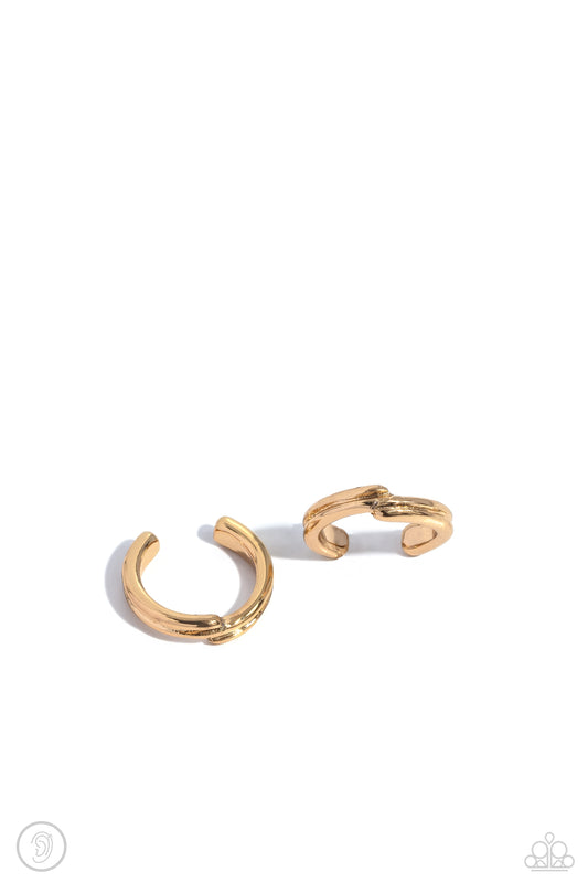 Paparazzi Earrings - Linear Legacy - Gold