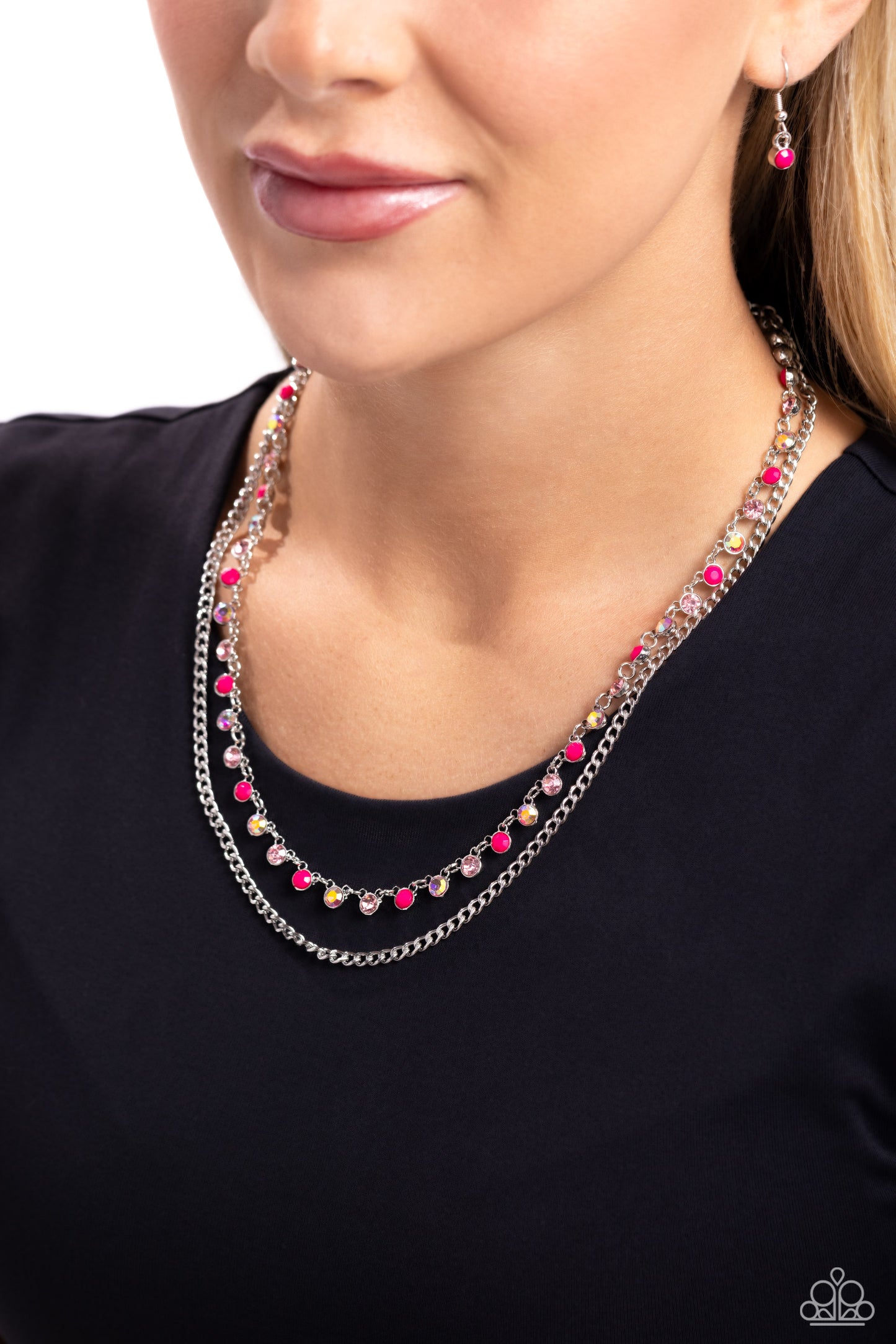 Paparazzi Necklaces - Delicate Dame - Pink