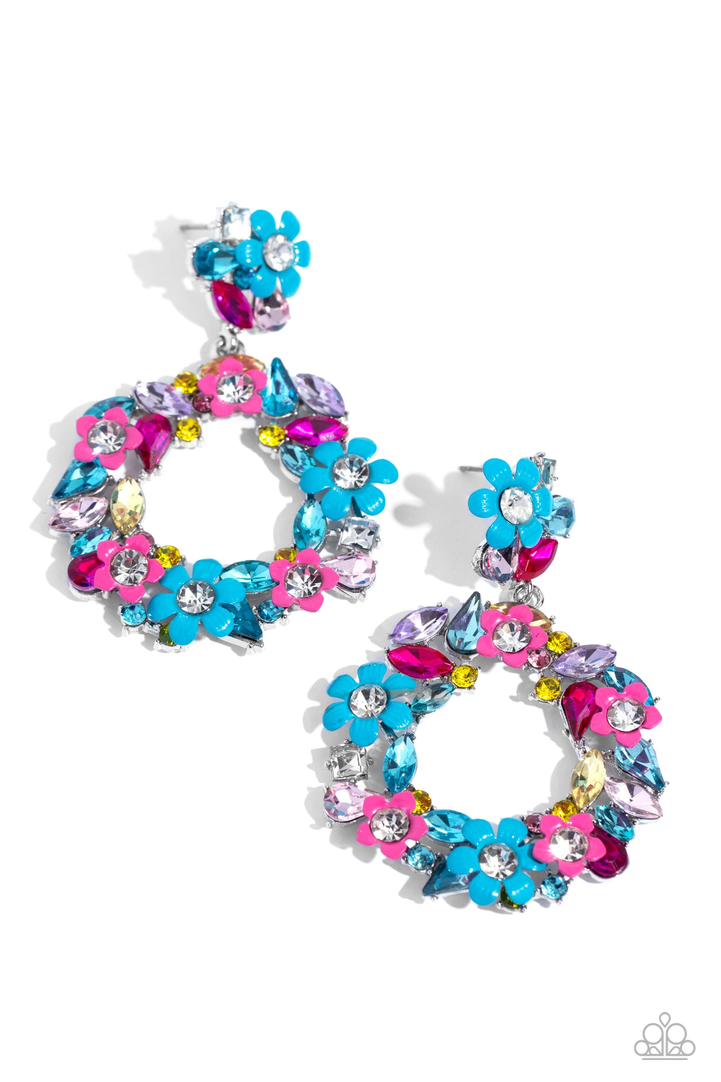 Paparazzi Earrings - Wreathed in Wildflowers - Blue