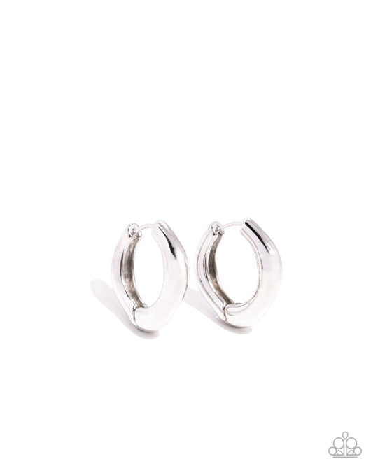 Paparazzi Earrings - Monochromatic Makeover - Silver