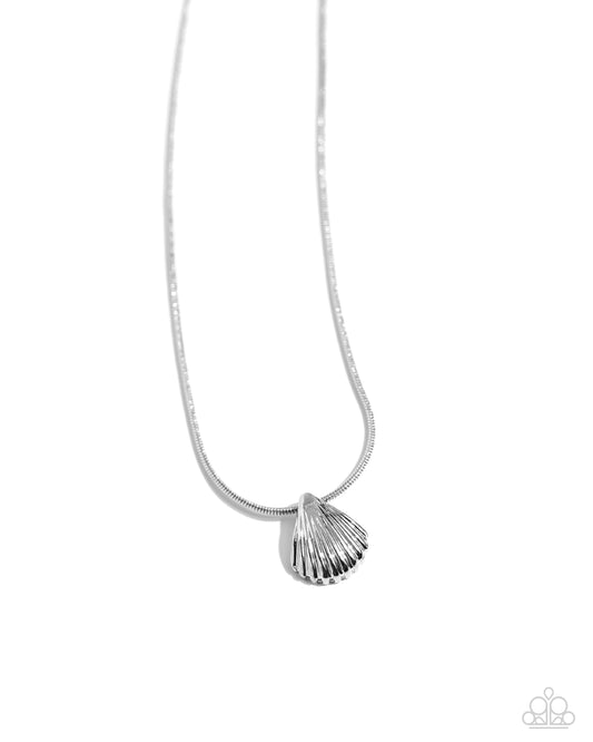 Paparazzi Necklaces - Seashell Simplicity - Silver