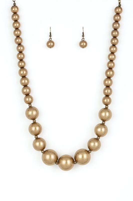 Paparazzi Necklaces - Living Up to Reputation - Brass