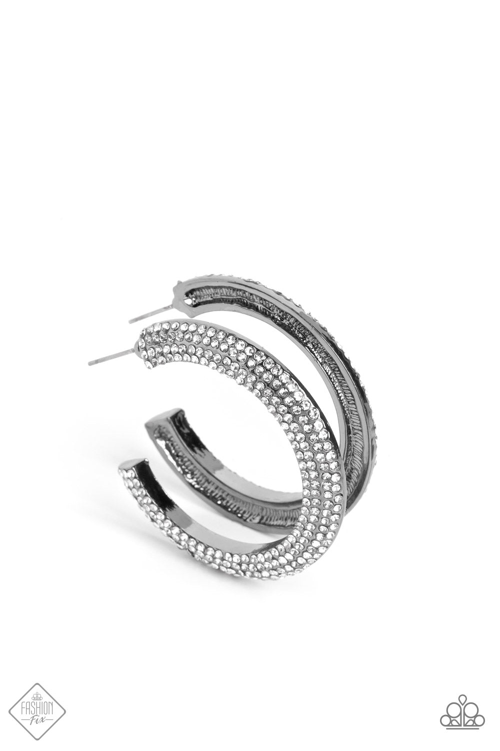 Paparazzi Earrings - Dazzling Dynamo - Black