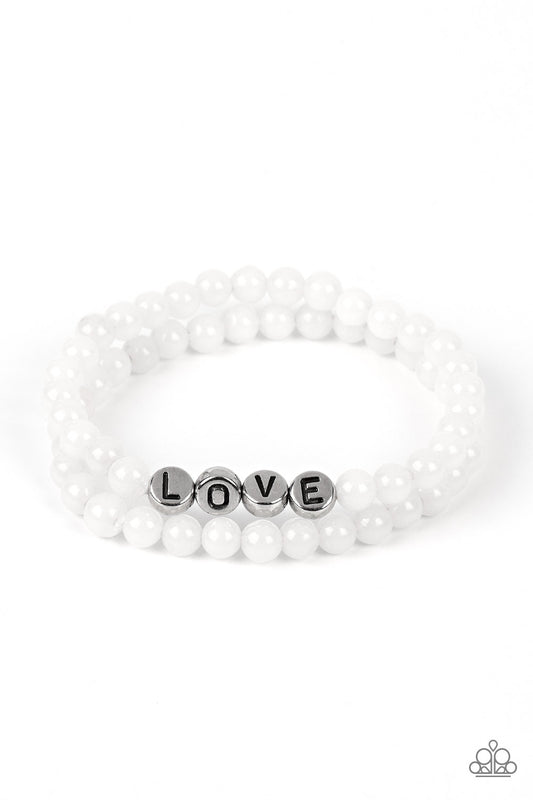 Paparazzi Bracelets - Devoted Dreamer - White