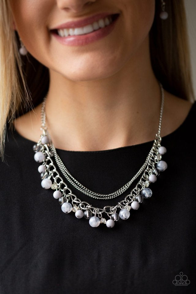 Paparazzi Necklaces - Wait and Sea - Silver