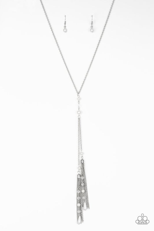 Paparazzi Necklaces. - Timeless Tassels - Silver